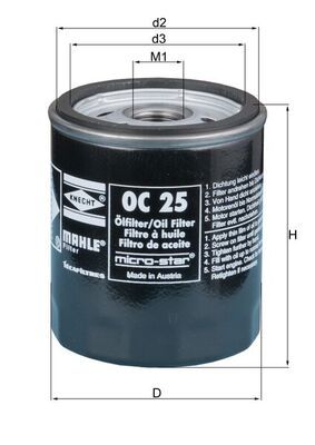 Eļļas filtrs - OC 25