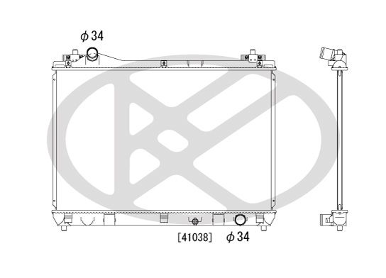 Motora dzesēsanas radiators - PL102059