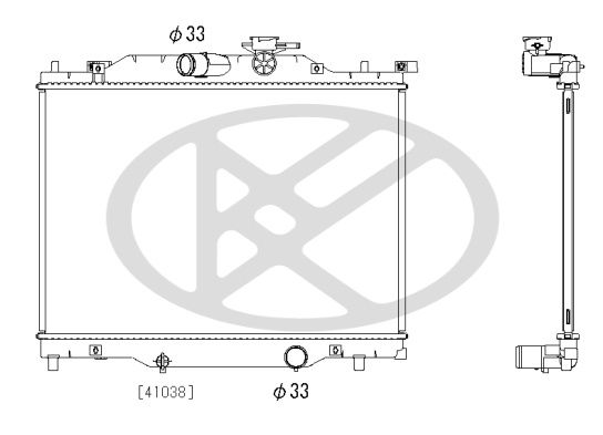 Motora dzesēsanas radiators - PL063179