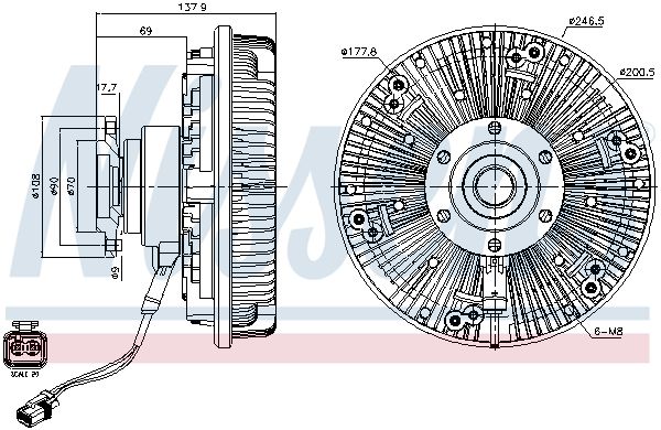 Sajūgs, Radiatora ventilators - 86102