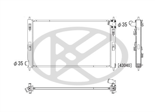 Motora dzesēsanas radiators - PL032036