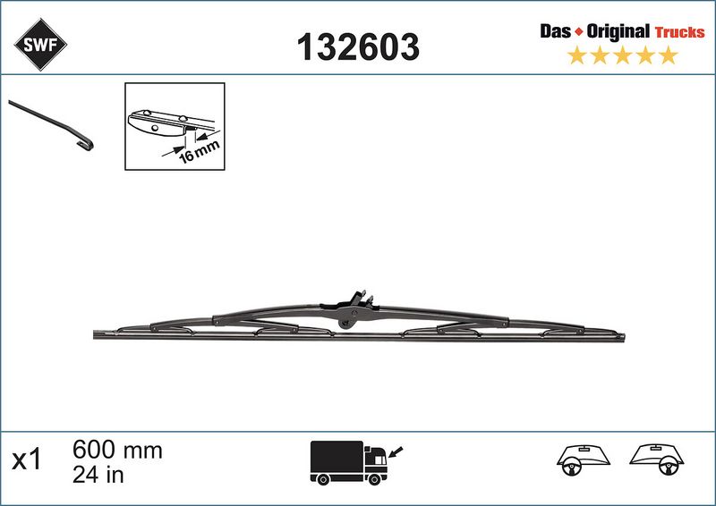 Stikla tīrītāja slotiņa - 132603