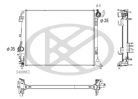 Motora dzesēsanas radiators - PL493517