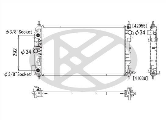 Motora dzesēsanas radiators - PL312713