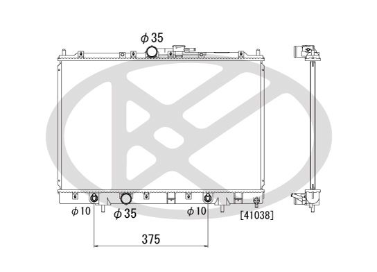 Motora dzesēsanas radiators - PL031281R
