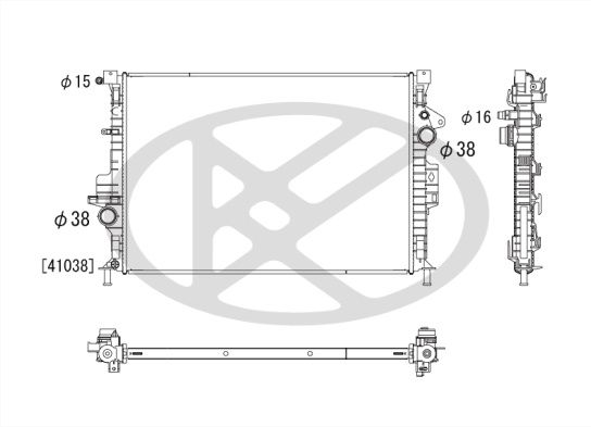 Motora dzesēsanas radiators - PL322813