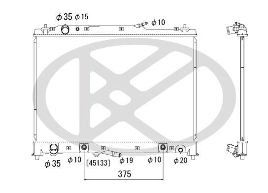 Motora dzesēsanas radiators - PL062046