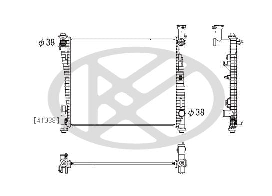 Motora dzesēsanas radiators - PL332560