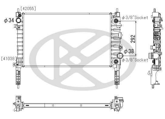 Motora dzesēsanas radiators - PL463549