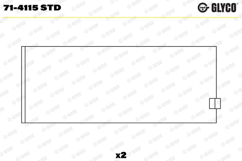 Klaņa apakšējās galvas ieliktnis - 71-4115 STD