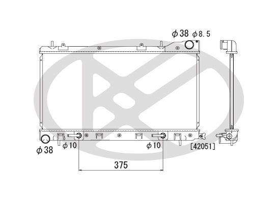 Motora dzesēsanas radiators - PL091166