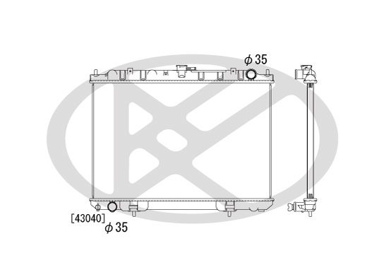 Motora dzesēsanas radiators - PL021931