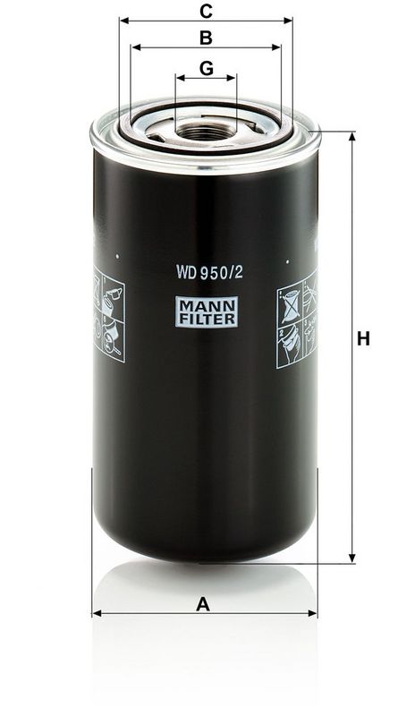 Suodatin, työhydrauliikka - WD 950