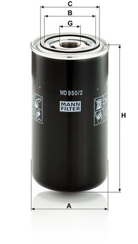 Suodatin, työhydrauliikka - WD 950