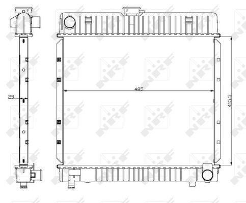 Motora dzesēsanas radiators - 504250