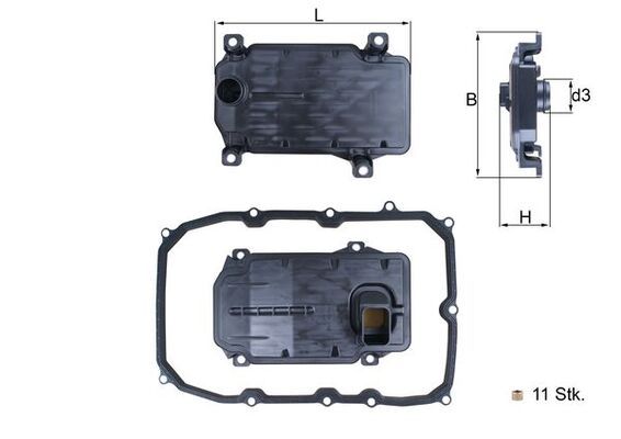 Hidraulikas filtrs, Automātiskā pārnesumkārba - HX 187KIT