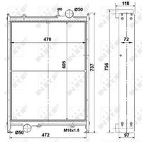 Motora dzesēsanas radiators - 504530