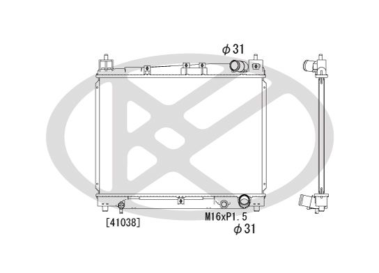 Motora dzesēsanas radiators - PL010862