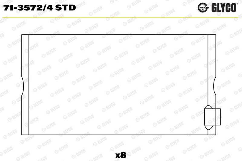 Klaņa apakšējās galvas ieliktnis - 71-3572/4 STD