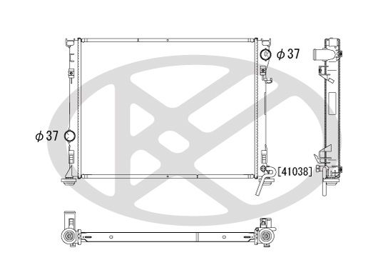 Motora dzesēsanas radiators - PL331812