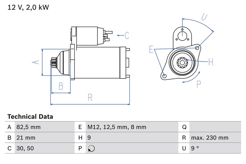 Käynnistinmoottori - 0 986 018 940