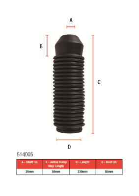 Pedders Rubber and Dust Boot - 514005