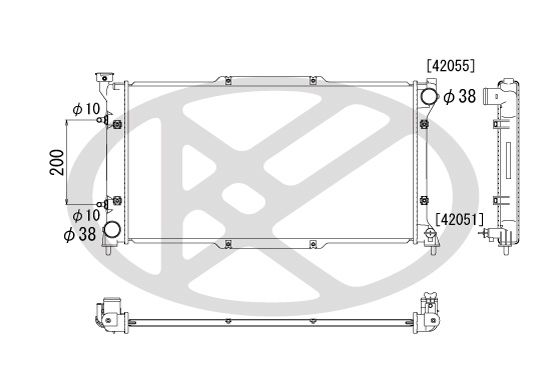 Motora dzesēsanas radiators - PL090501