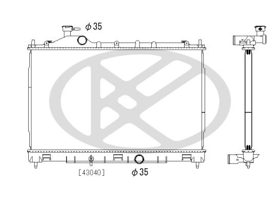 Motora dzesēsanas radiators - PL033596