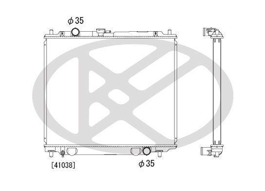 Motora dzesēsanas radiators - PL031950