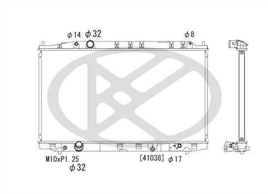 Motora dzesēsanas radiators - PL082835