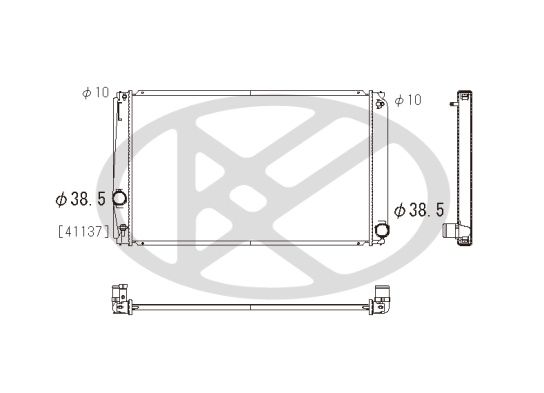 Motora dzesēsanas radiators - PL011958