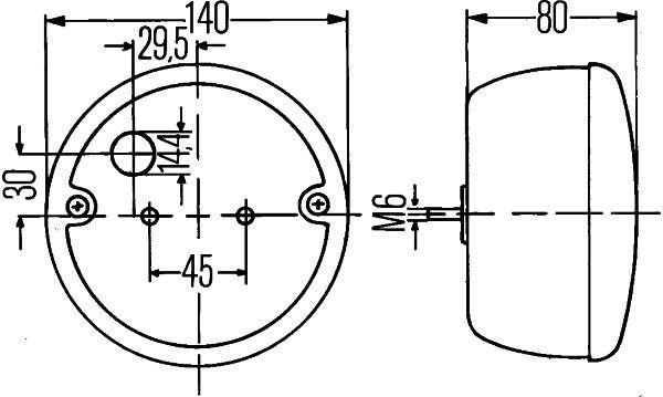 Aizmugurējais lukturis - 2SD 001 685-218