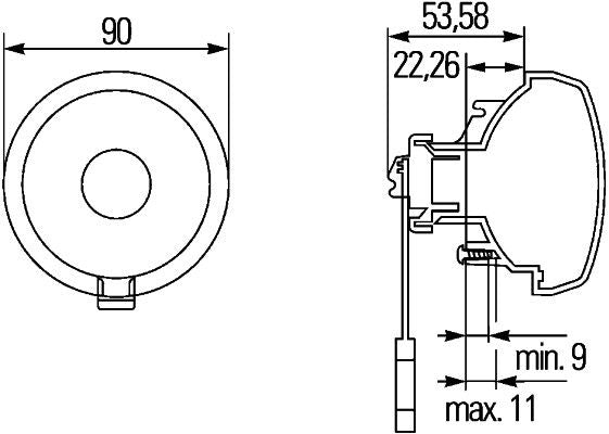 Aizm. miglas lukturi - 2NE 965 039-111