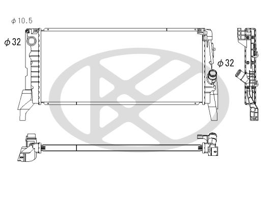 Motora dzesēsanas radiators - PL423228