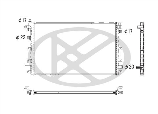 Motora dzesēsanas radiators - PL462775