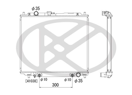 Motora dzesēsanas radiators - PL031303