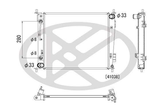 Motora dzesēsanas radiators - PL822504