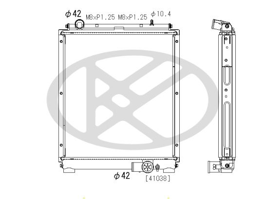Motora dzesēsanas radiators - PL033459R