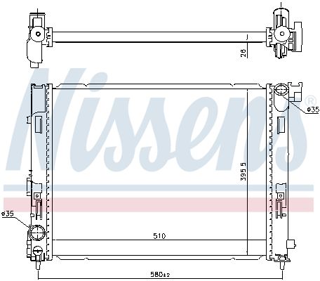 Motora dzesēsanas radiators - 606725