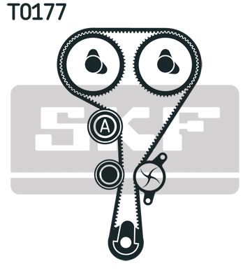 Vesipumppu + jakohihnasarja - VKMC 06104