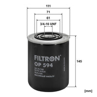 Eļļas filtrs - OP 594