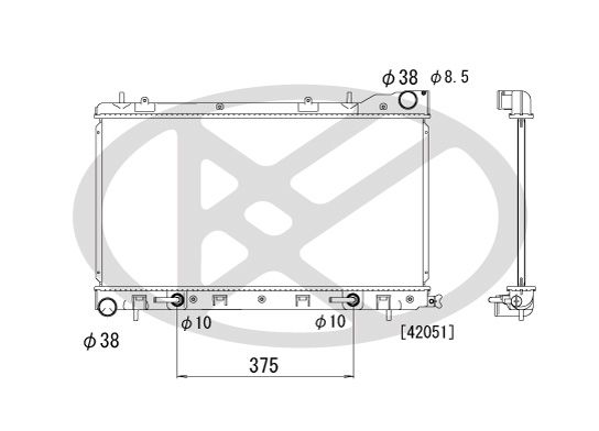 Motora dzesēsanas radiators - PL091670