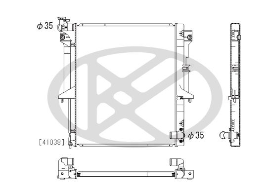 Motora dzesēsanas radiators - PL032311