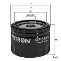 Eļļas filtrs - OP 643/3