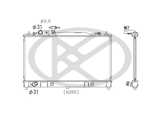 Motora dzesēsanas radiators - PL062520R