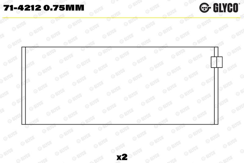Klaņa apakšējās galvas ieliktnis - 71-4212 0.75mm