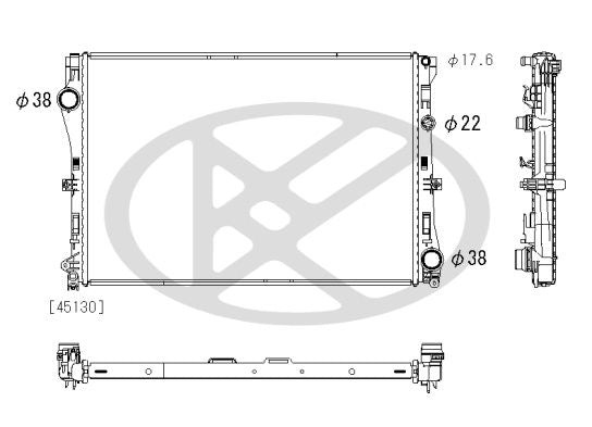 Motora dzesēsanas radiators - PL413239