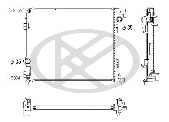 Motora dzesēsanas radiators - PL023483