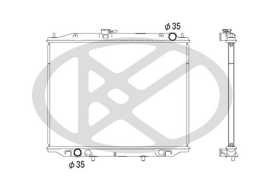 Motora dzesēsanas radiators - PL022158