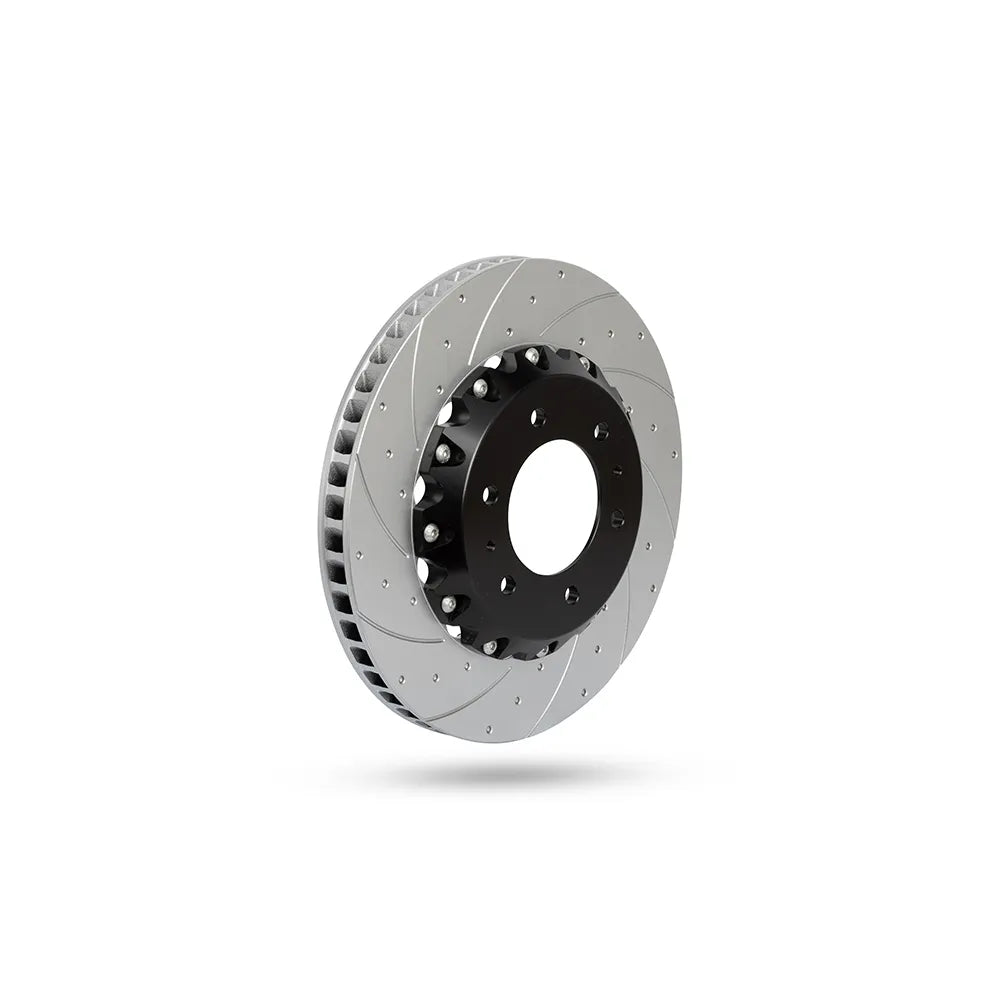 Pedders Two Piece Slotted & Dimpled Geomet Coated Rotor - 6160089TPL